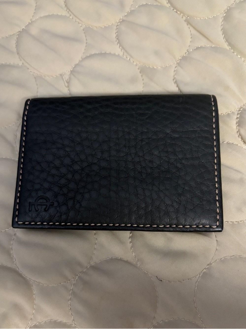 Coach Leather Bi-Fold Card Wallet - Black
